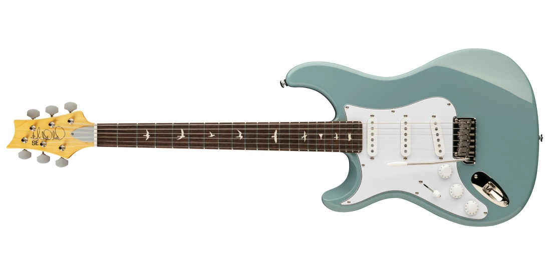 John Mayer Silver Sky SE Rosewood Electric Guitar with Gigbag, Left-Handed - Stone Blue