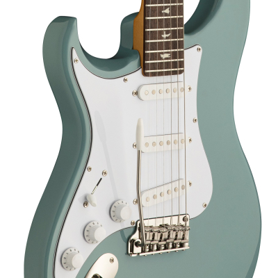 John Mayer Silver Sky SE Rosewood Electric Guitar with Gigbag, Left-Handed - Stone Blue