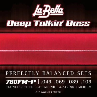 La Bella - Deep Talkin Bass Flats Mini-P String Set