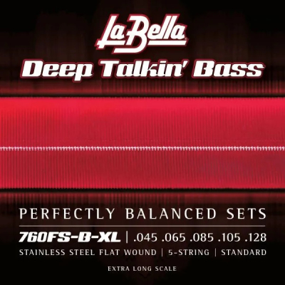 La Bella - Deep Talkin Bass Flats 5 String Set - Extra-Long Scale