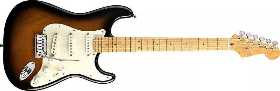 American Deluxe Stratocaster - Maple V Neck in 2 Tone Sunburst