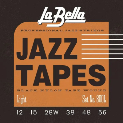 La Bella - Black Nylon Jazz Tapes Guitar Strings - Light
