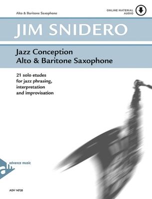 Advance Music - Jazz Conception Alto & Baritone Saxophone - Snidero - Alto/Baritone Saxophone - Book/Audio Online
