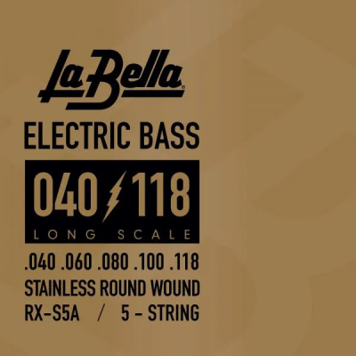 La Bella - RX Series Stainless Steel Bass 5-String Set