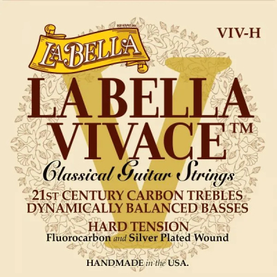 La Bella - Vivace Fluorocarbon Classical Guitar String Set - Hard Tension