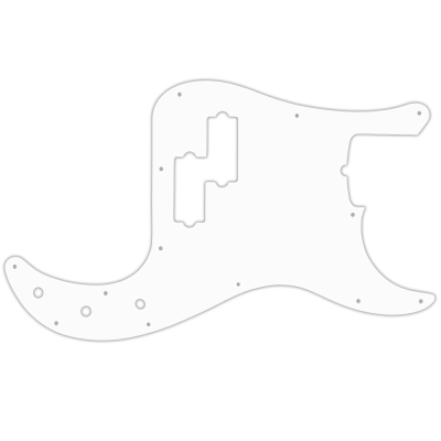 WD Music - Custom Pickguard for Fender American Performer Precision Bass - White/Black/White