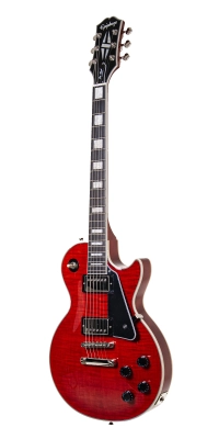 Les Paul Custom Figured Electric Guitar - Trans Red