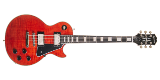 Epiphone - Les Paul Custom Figured Electric Guitar - Trans Red