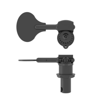 Hipshot - USA Ultralite Bass Tuning Machine 1/2 with Lollipop Key - Black, Treble Side