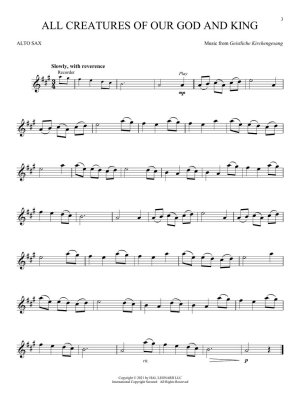 Peaceful Hymns for Alto Sax: Instrumental Play-Along Saxophone alto Livre avec fichiers audio en ligne