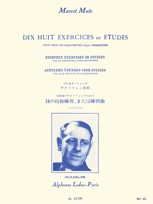 Alphonse Leduc - Eighteen Exercises or Studes for All Saxophones After Berbiguier - Mule - Saxophone - Book