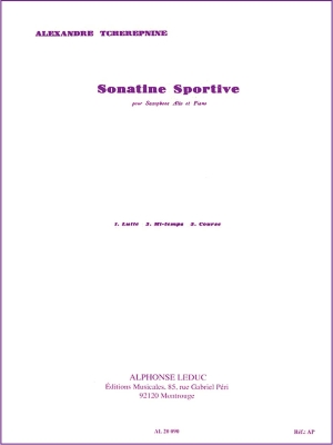 Alphonse Leduc - Sonatine Sportive Tcherepnine Saxophone alto et piano Partition individuelle