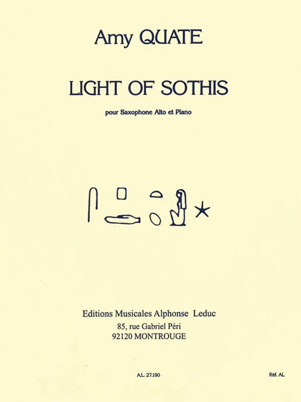 Light Of Sothis - Quate - Alto Saxophone/Piano - Sheet Music