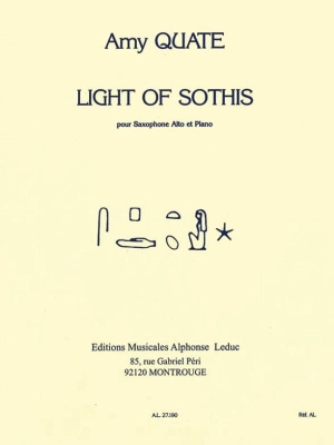 Alphonse Leduc - Light Of Sothis - Quate - Alto Saxophone/Piano - Sheet Music