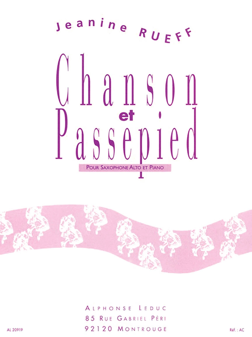 Chanson et Passepied - Rueff - Alto Saxophone/Piano - Sheet Music