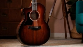 224ce-K DLX Grand Auditorium Koa Acoustic/Electric Guitar with Hardshell Case - Left-Handed