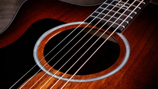 224ce-K DLX Grand Auditorium Koa Acoustic/Electric Guitar with Hardshell Case - Left-Handed