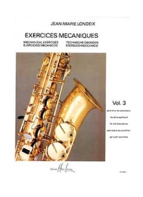 Editions Henry Lemoine - Exercices mcaniques, volume3 Londeix Saxophone Livre
