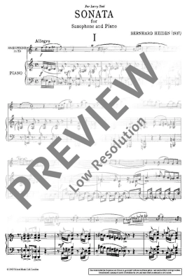 Sonata - Heiden - Alto Saxophone/Piano - Sheet Music