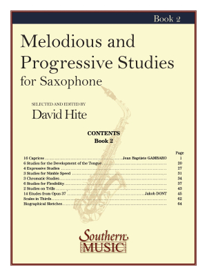 Southern Music Company - Melodious and Progressive Studies, Book 2 - Hite - Saxophone - Book