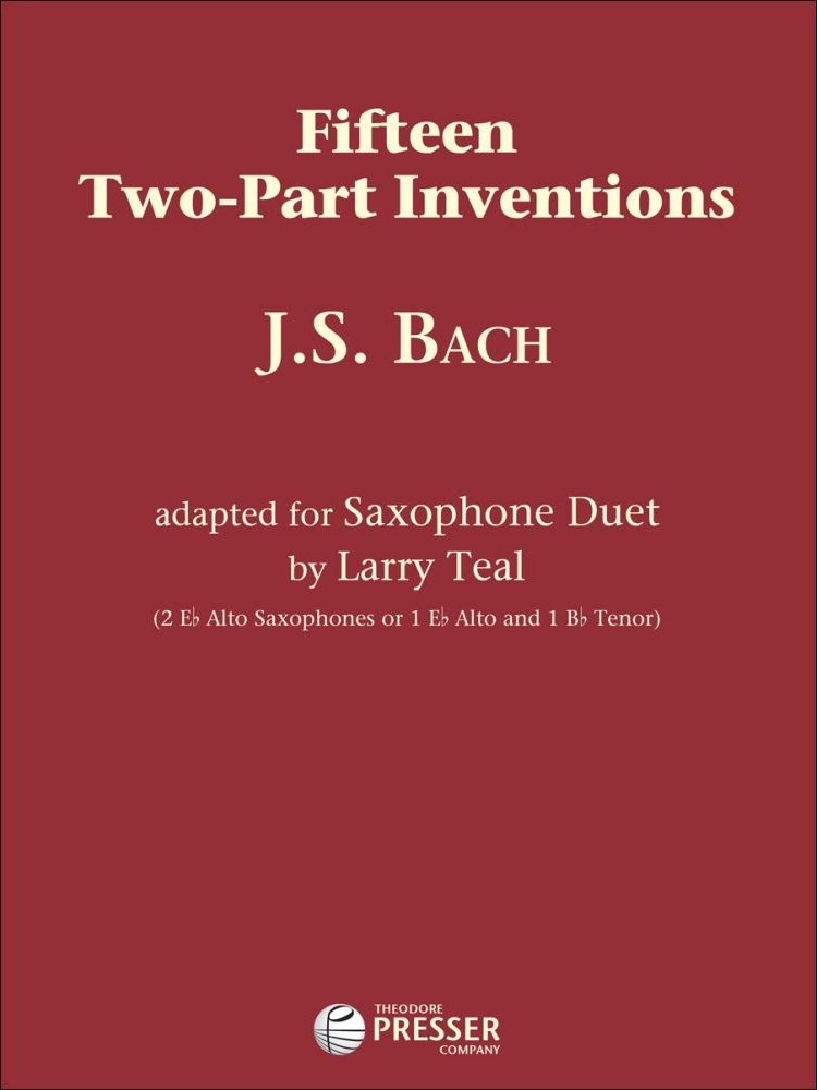 Fifteen Two-Part Inventions - Bach/Teal - Saxophone Duet - Book