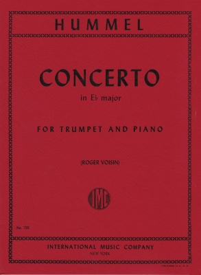 Concerto en mibmol majeur Hummel, Voisin Trompette et piano Partition individuelle