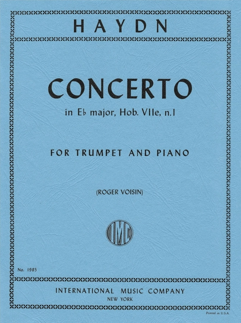 Concerto in E flat major (Hob. VIIe: No.1) - Haydn/Voisin - Trumpet/Piano - Sheet Music