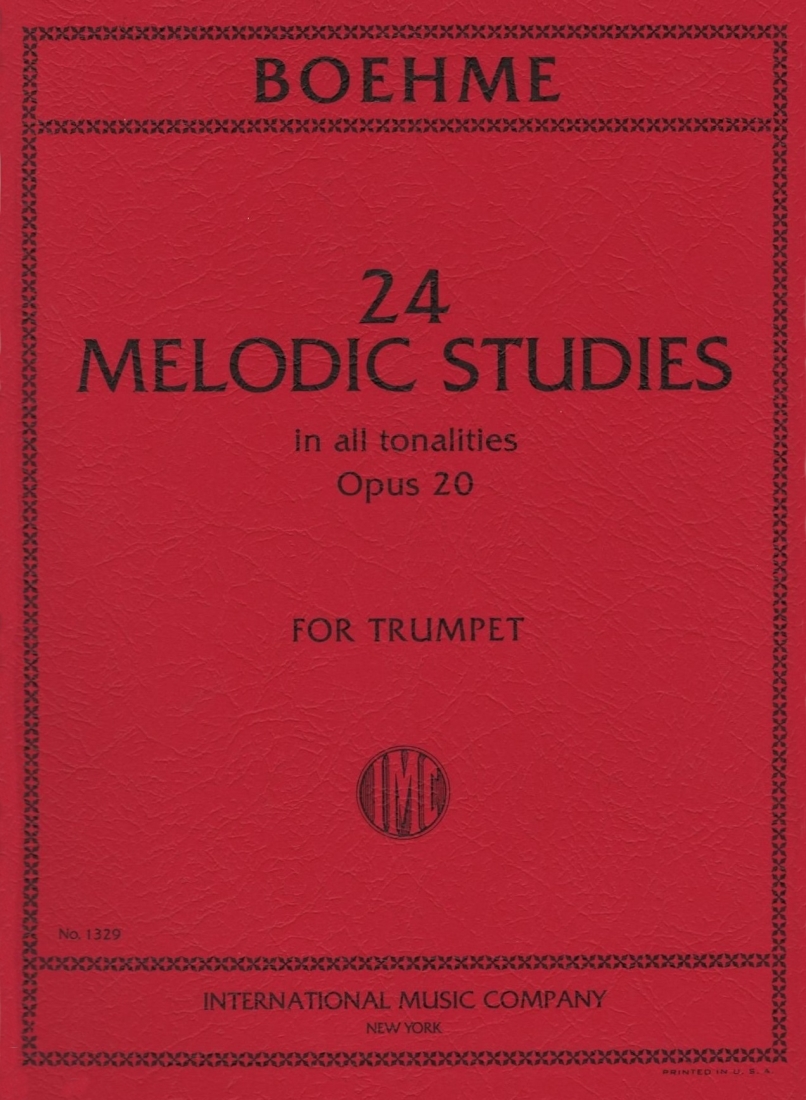 24 Melodic Studies, Opus 20 - Boehme - Trumpet - Book