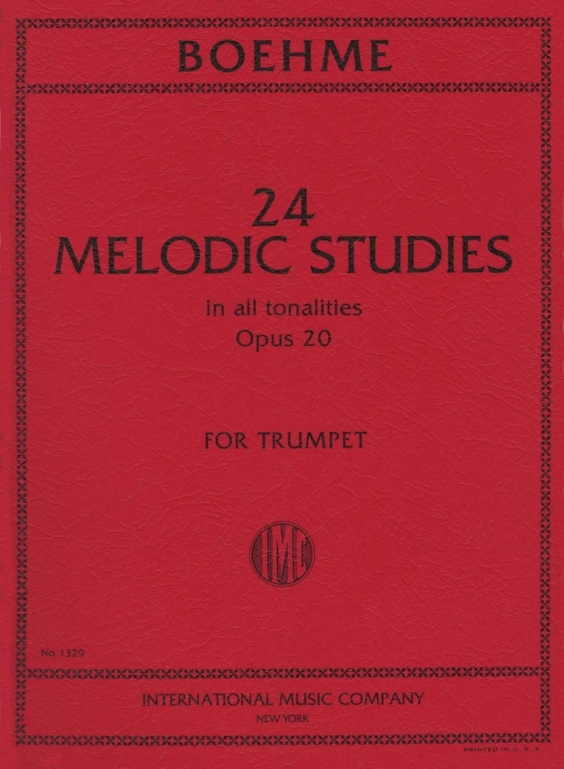 24 Melodic Studies, Opus 20 - Boehme - Trumpet - Book