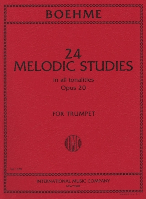 International Music Company - 24tudes mlodiques, opus20 Bhme Trompette Livre