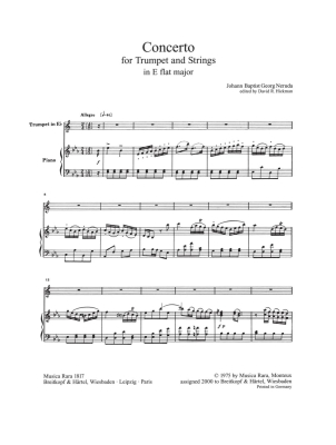 Concerto in E flat major - Neruda - Trumpet - Sheet Music