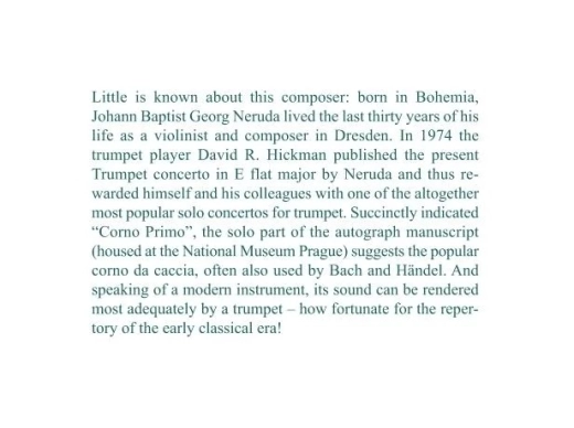 Concerto in E flat major - Neruda - Trumpet - Sheet Music