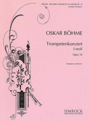 Concerto en famineur, opus18 Bohme, Herbst Trompette et piano Partition individuelle