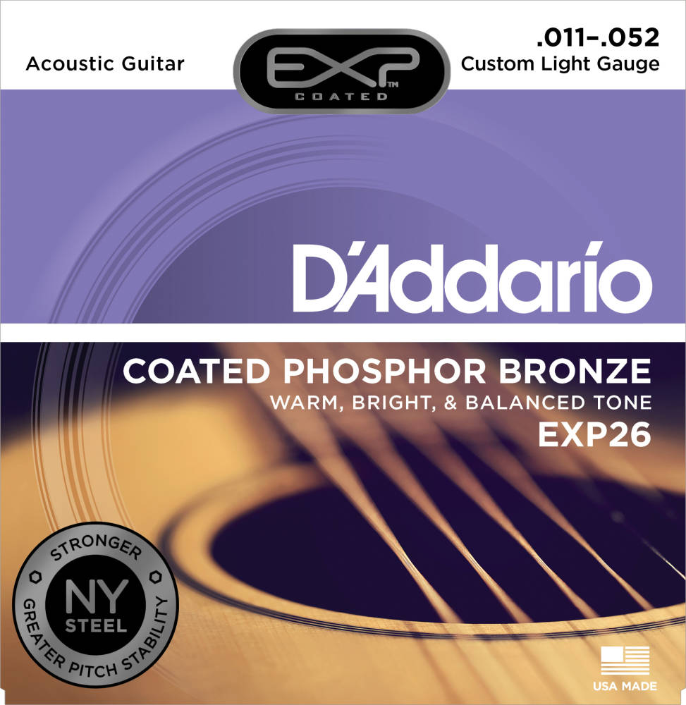 EXP26 - Phosphor Bronze Coated Custom Light Strings 11-52