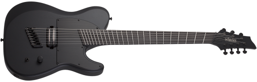Schecter - PT-7 MS Black Ops 7-String Electric Guitar - Satin Black Open Pore