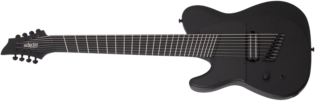 PT-8 MS Black Ops 8-String Electric Guitar, Left-Handed - Satin Black Open Pore