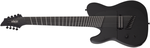 Schecter - PT-8 MS Black Ops 8-String Electric Guitar, Left-Handed - Satin Black Open Pore