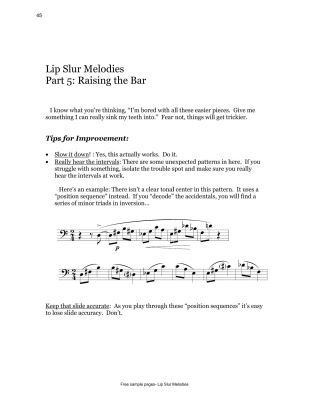 Lip Slur Melodies - Edwards - Trombone - Book