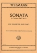 International Music Company - Sonata in F minor, TWV 41:f1 - Telemann\/Ostrander\/Veyron-Lacroix - Trombone\/Piano - Sheet Music