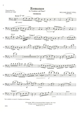 Romance - Still/Yeo - Trombone/Piano - Sheet Music