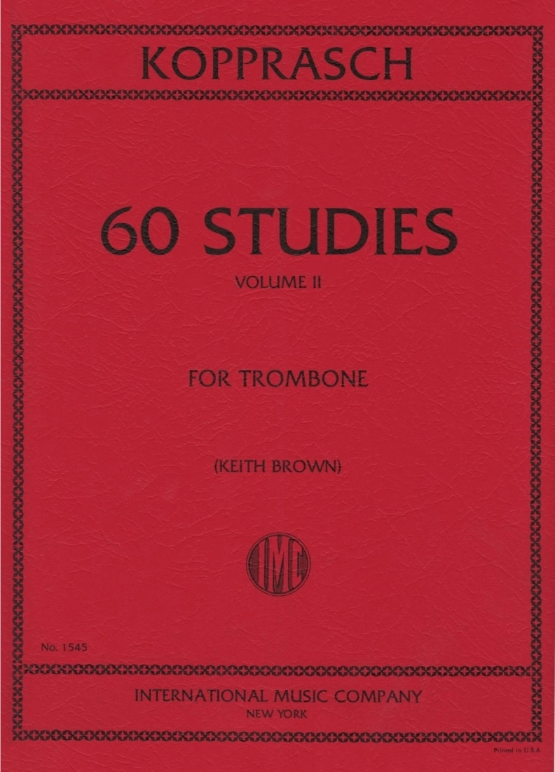 Sixty Studies: Volume II - Kopprasch/Brown - Trombone - Book