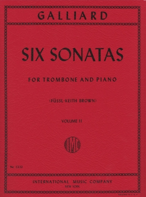 International Music Company - Six Sonatas: Volume II - Galliard/Brown - Trombone/Piano - Book