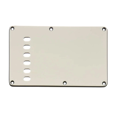 All Parts - Tremolo Spring Cover Backplate - Parchment White, 3-Ply