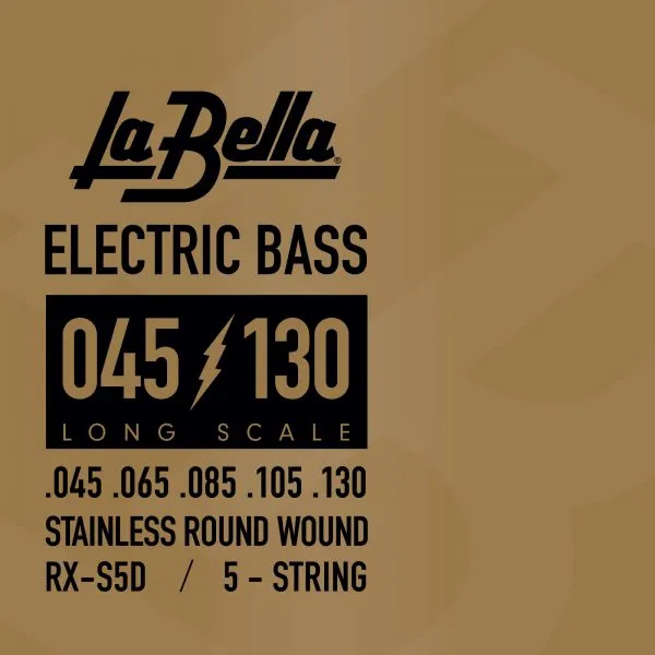 RX-S5D Rx Stainless Steel Round Wound Electric Bass Strings (45-130)