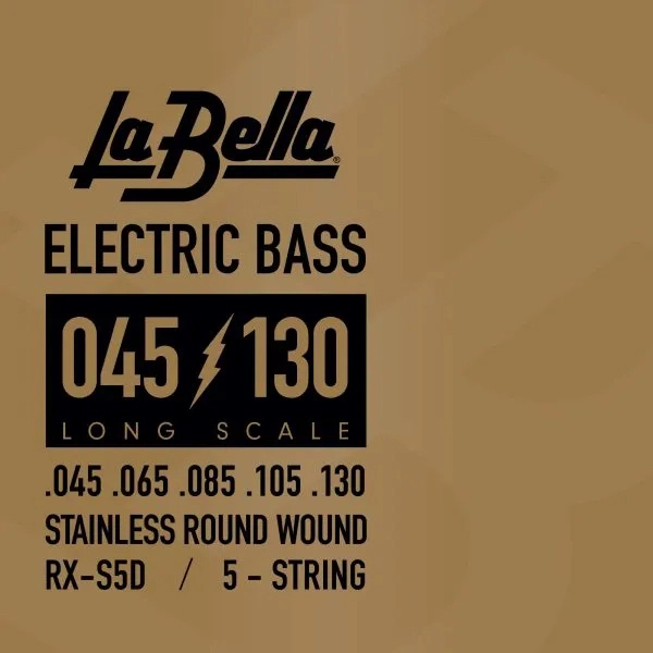 RX-S5D Rx Stainless Steel Round Wound Electric Bass Strings (45-130)