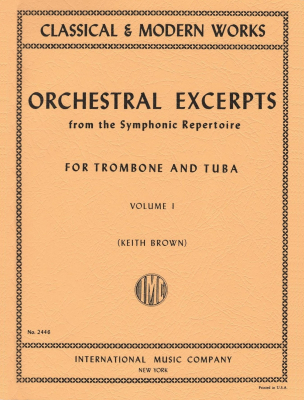 International Music Company - Orchestral Excerpts, Volume 1 - Brown - Trombone/Tuba - Book
