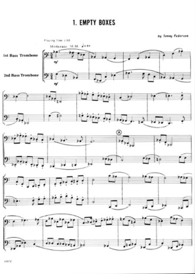 Ten Duets For Bass Trombone - Pederson -  Bass Trombone Duet - Book