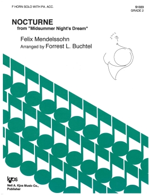 Kjos Music - Nocturne - Mendelssohn/Buchtel - Horn/Piano - Sheet Music