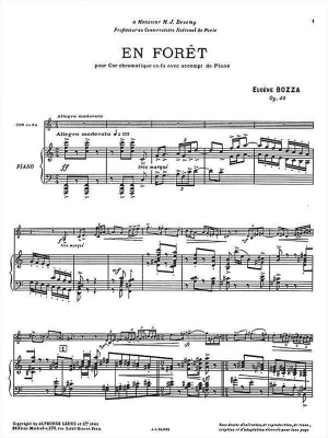 En Foret - Bozza - Horn/Piano - Sheet Music