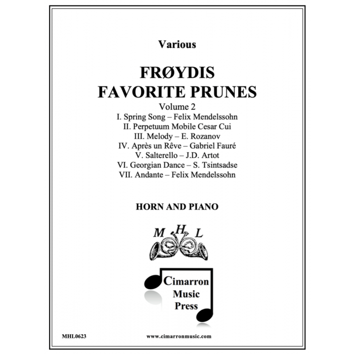 Froydis Favorite Prunes, Volume 2 - Horn/Piano - Book